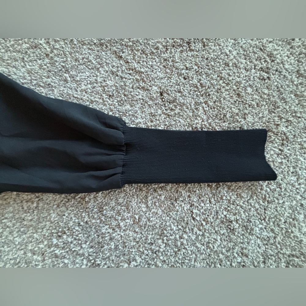 French Connection Black High Neck Blouse - Picture 7 of 10